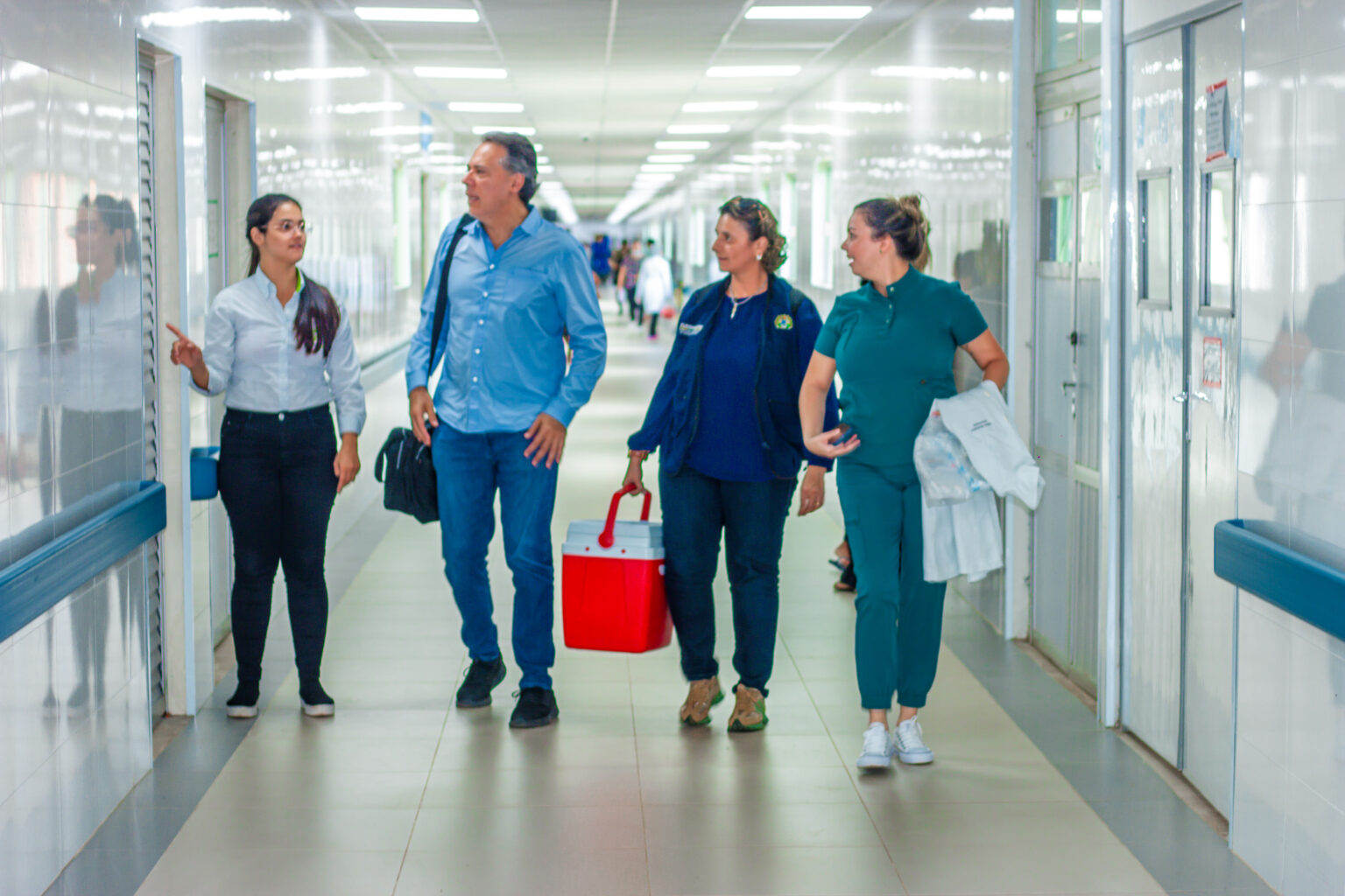 Equipe em Porto Velho para realizar a captação do órgão. Foto: Gleison Luz/Fundhacre