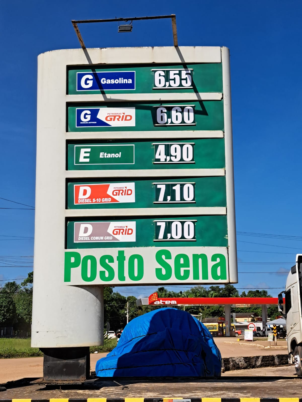 Promoção no Auto Posto Sena/Foto: Reprodução