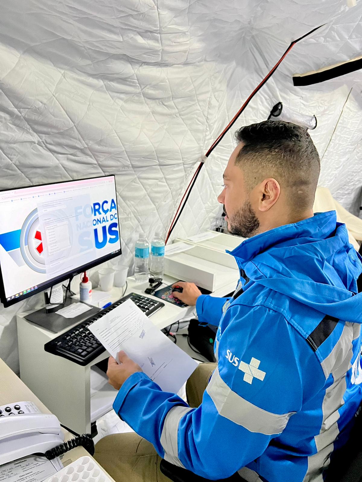 Ualison Pontes, enfermeiro de carreira da Sesacre e também lotado na UPA do 2º Distrito, foi convocado pela primeira vez para esse tipo de missão. Foto: cedida