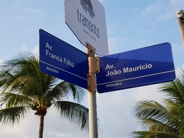 Placas de Identificação das Av. Franca Filho e João Maurício - Bairro Manaíra - João Pessoa/PB (Setembro 2018) - Foto: Dindola 1