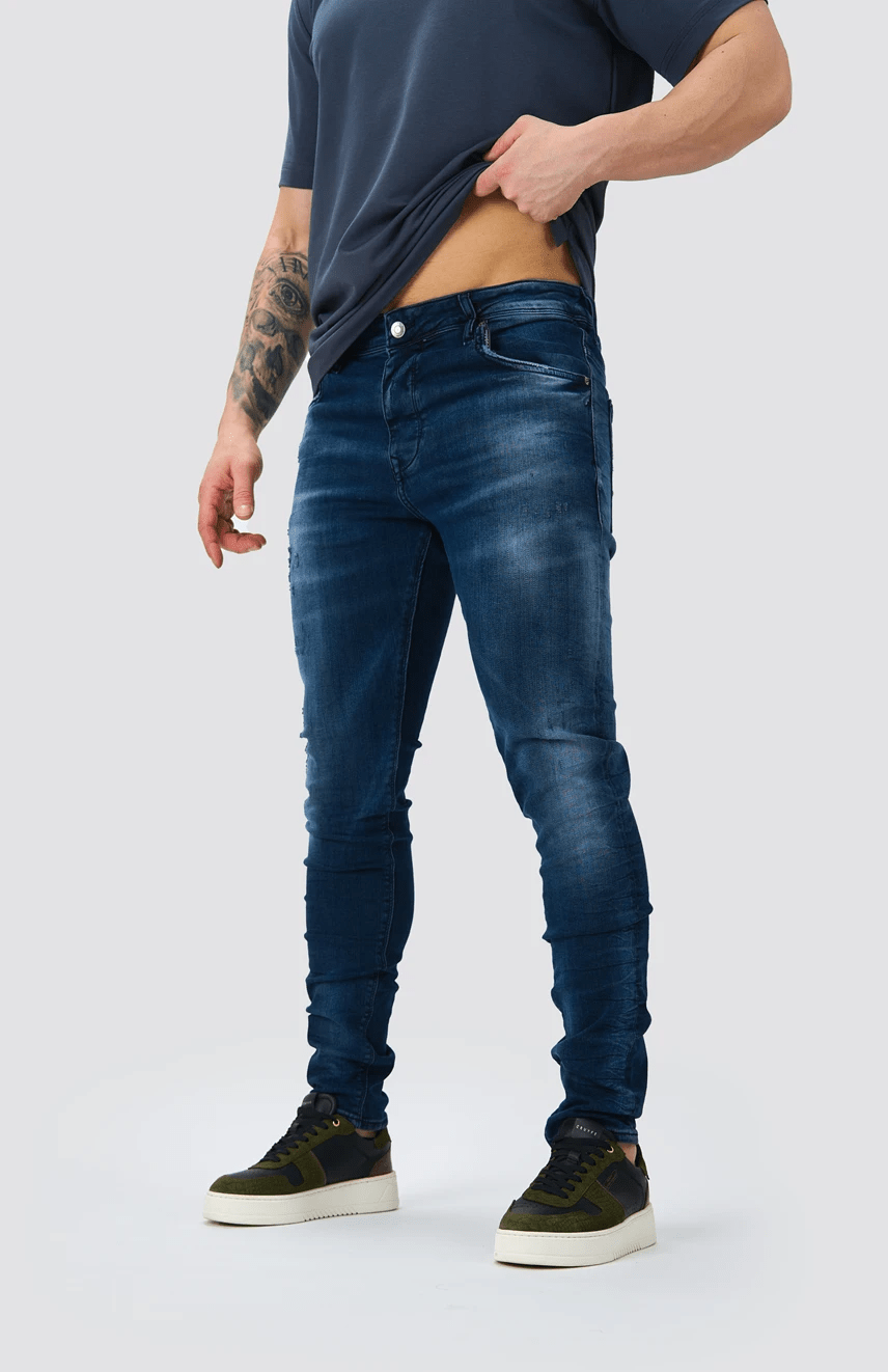 KAVBOJKE LUX STRETCH JEANS Z SPRANIMI DETAJLI