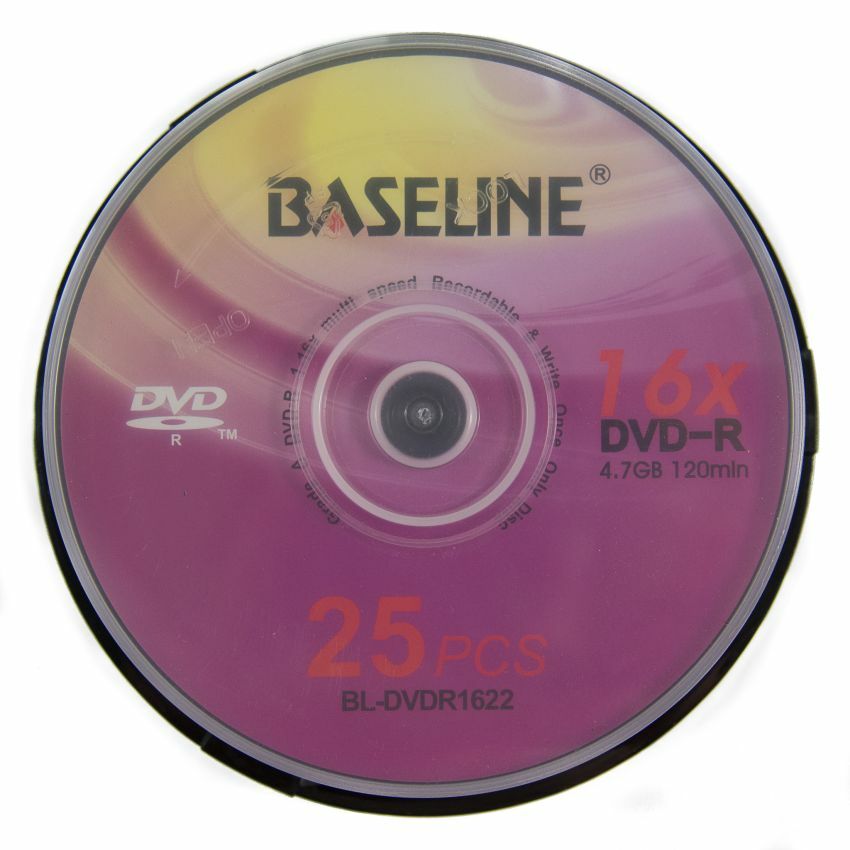 【minus (-)】【CD 】【DVD 】 Baseline DVD-R 25 Spindle BL-DVDR1622 - Just Electronics