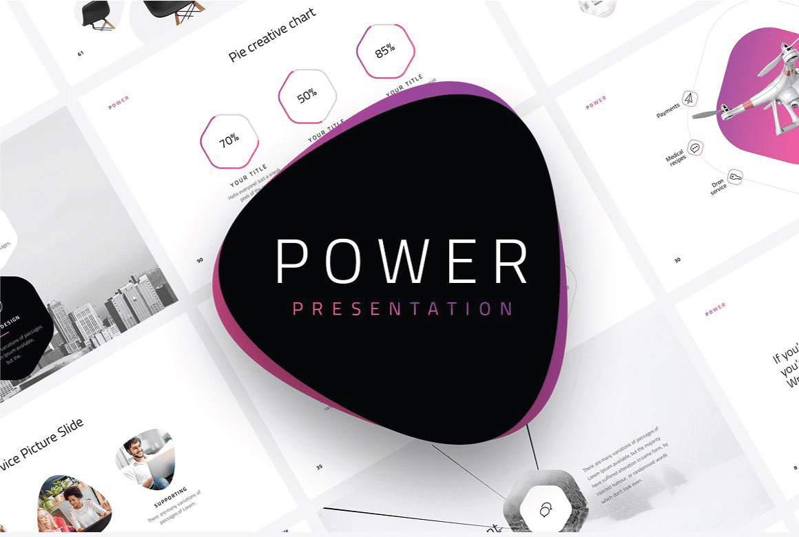 Power modern powerpoint template