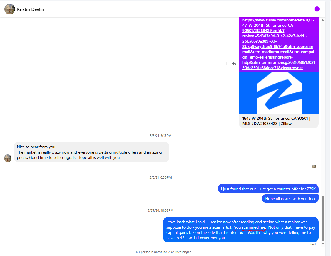 Kristin Devlin Scammer Caught