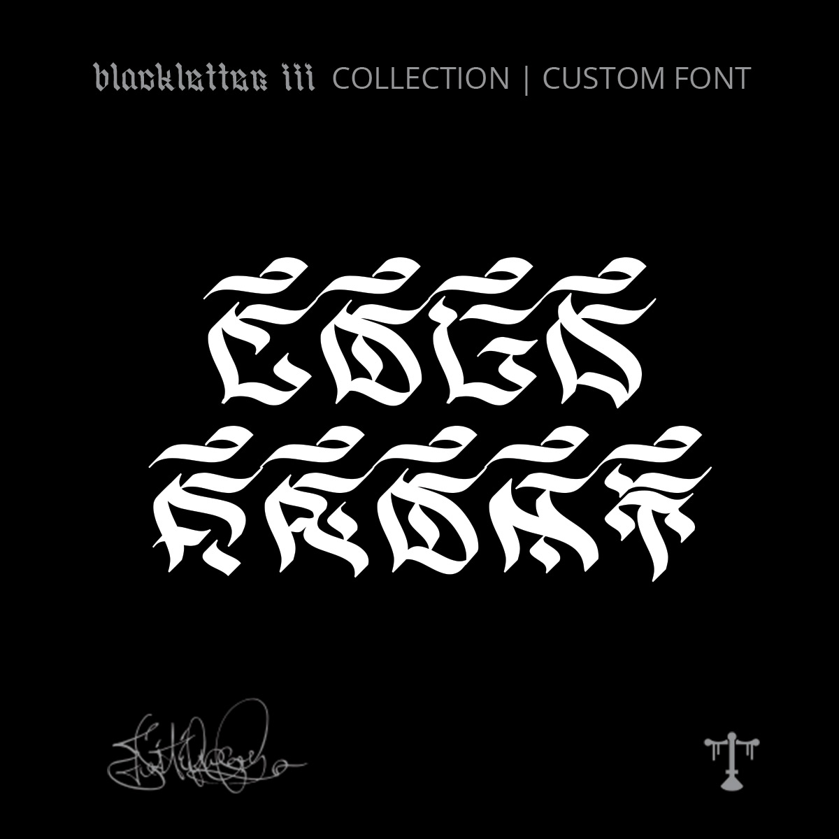 Blackletter Font Collection Justified Ink