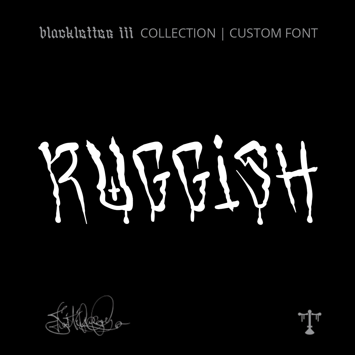 Ruggish Font Justified Ink Lettering