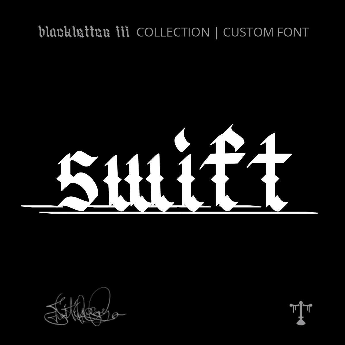 Swift Font Justified Ink Lettering