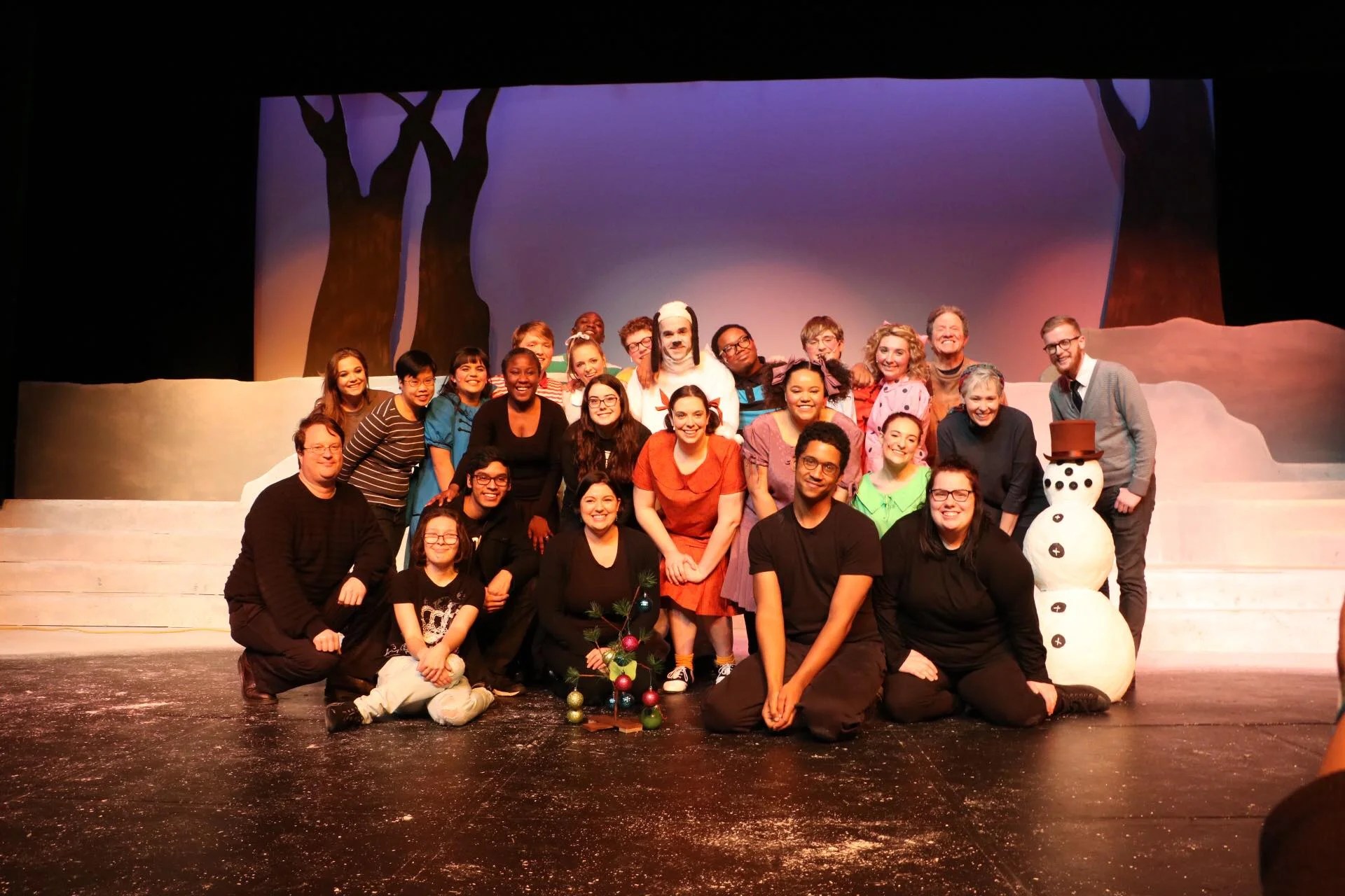   A Charlie Brown Christmas  cast and crew. Photo: Matt Childress 
