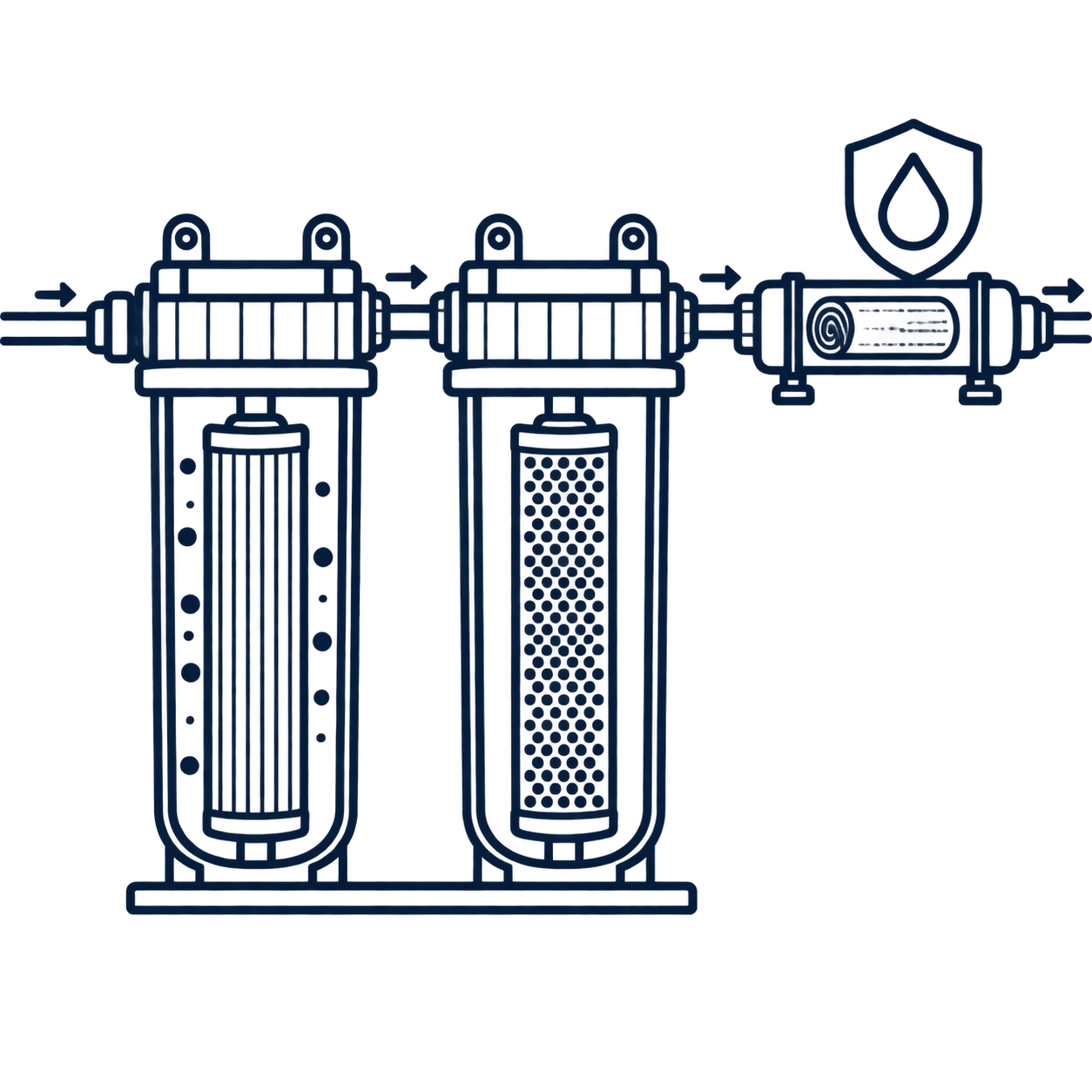 Image of water filtration against a blended cold and warm background.