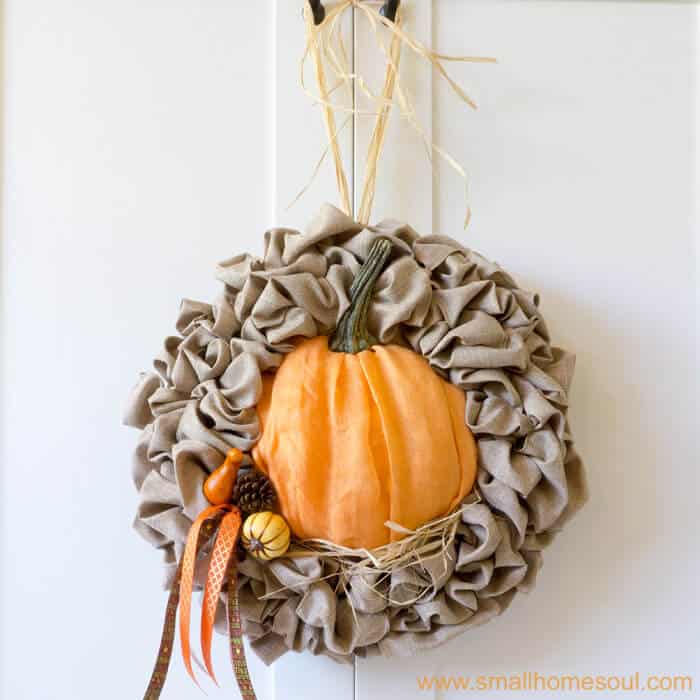 Image for Easy Fall Decor Update for a Seasonal Wreath – Pumpkin Wreath