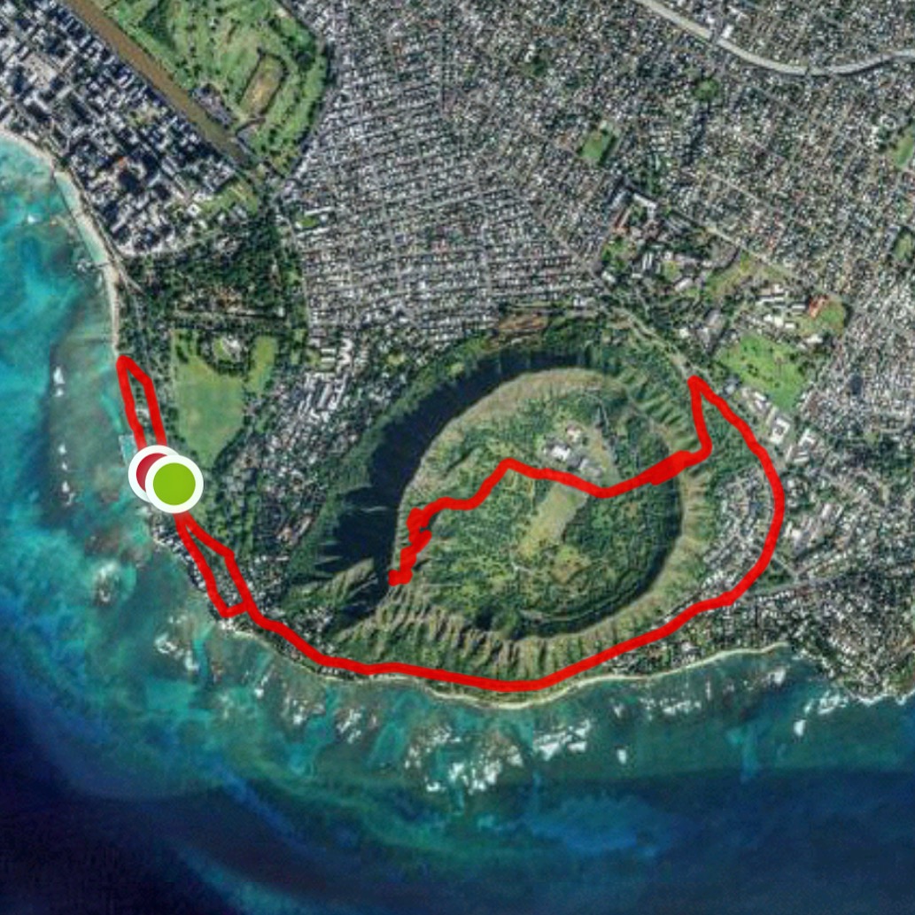 From hotel to crater summit then to Barefoot Cafe