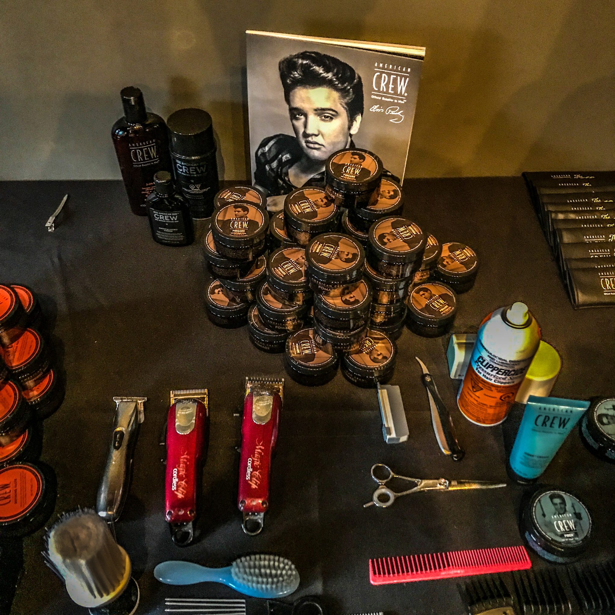 Hairstyling and Products courtesy of American Crew