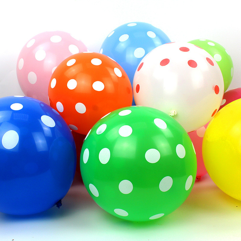 Juzfun Polka Dot Multi Colour Balloons 20 Pcs (Size : 12 Inch, 2g