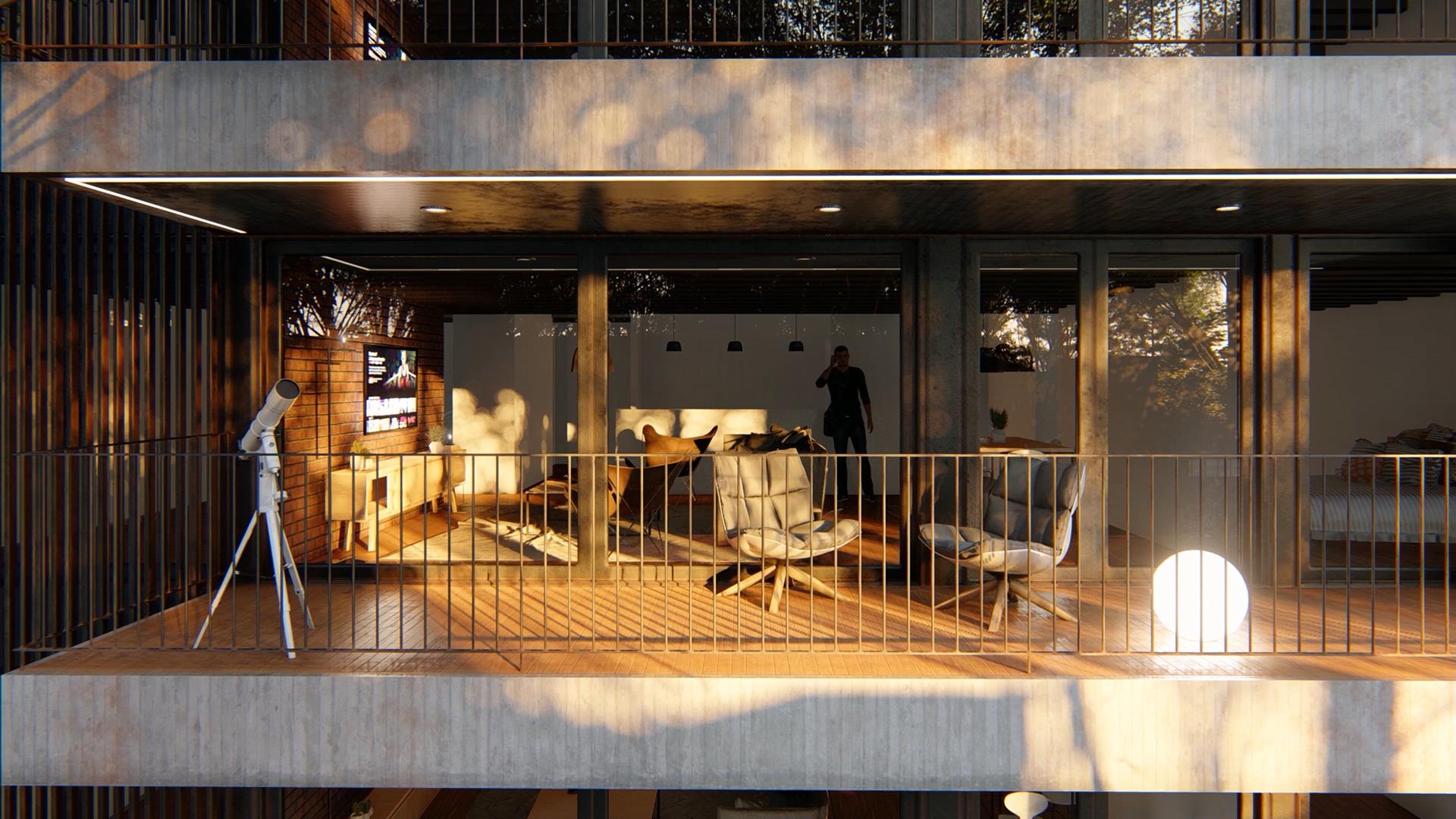 Visualización arquitectónica del proyecto Bell Bell Apartments, vista 06
