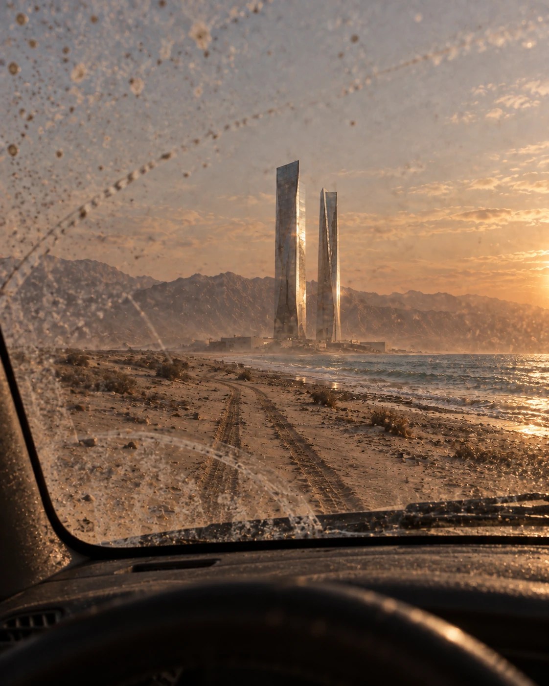 The Last Objects, Epicon: dirty windshield. Arrival is never a clean image.