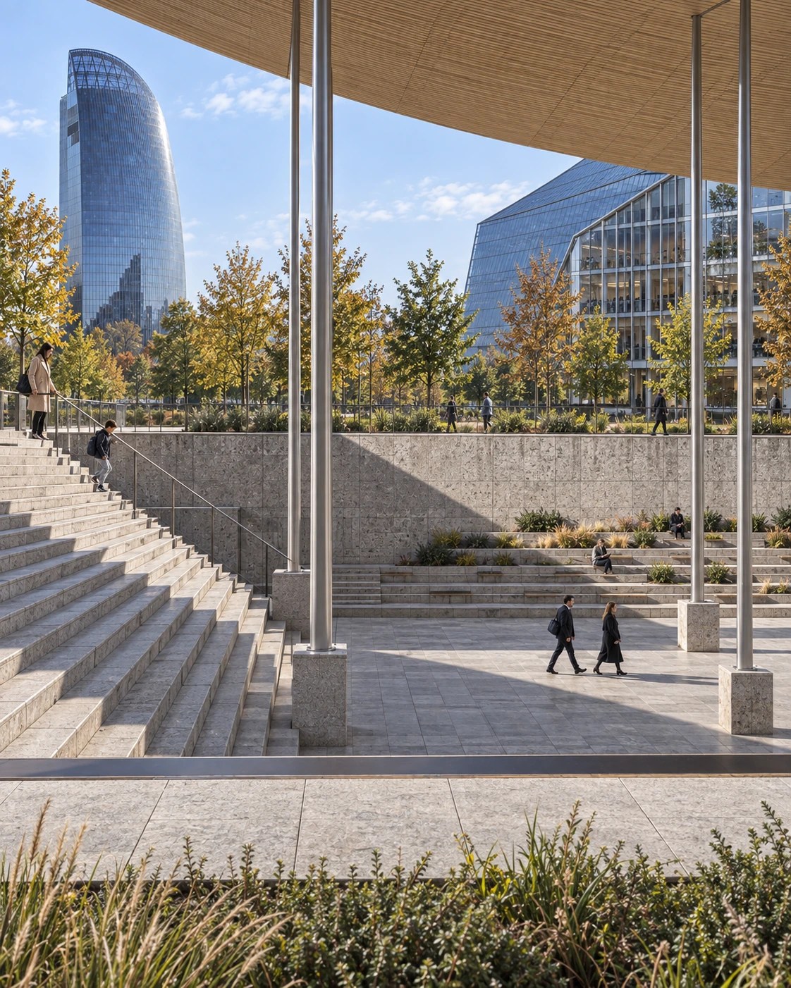 The Sunken City · CityWave Milan: the cut. Dos metros y medio bastan para cambiar la escala, el ruido y la luz.
