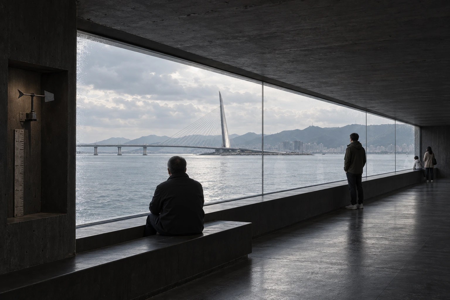 The Observatory of Weather · Danjiang Bridge: calm reading. Before the storm, the landscape can still be read.