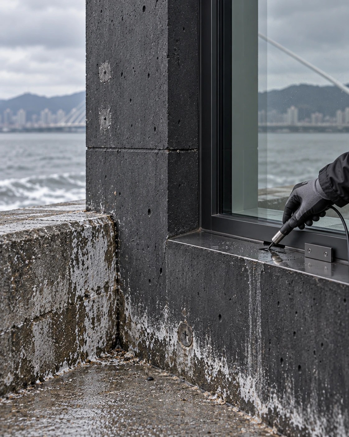 The Observatory of Weather · Danjiang Bridge: salt joint. Salt reveals how far the estuary reaches.
