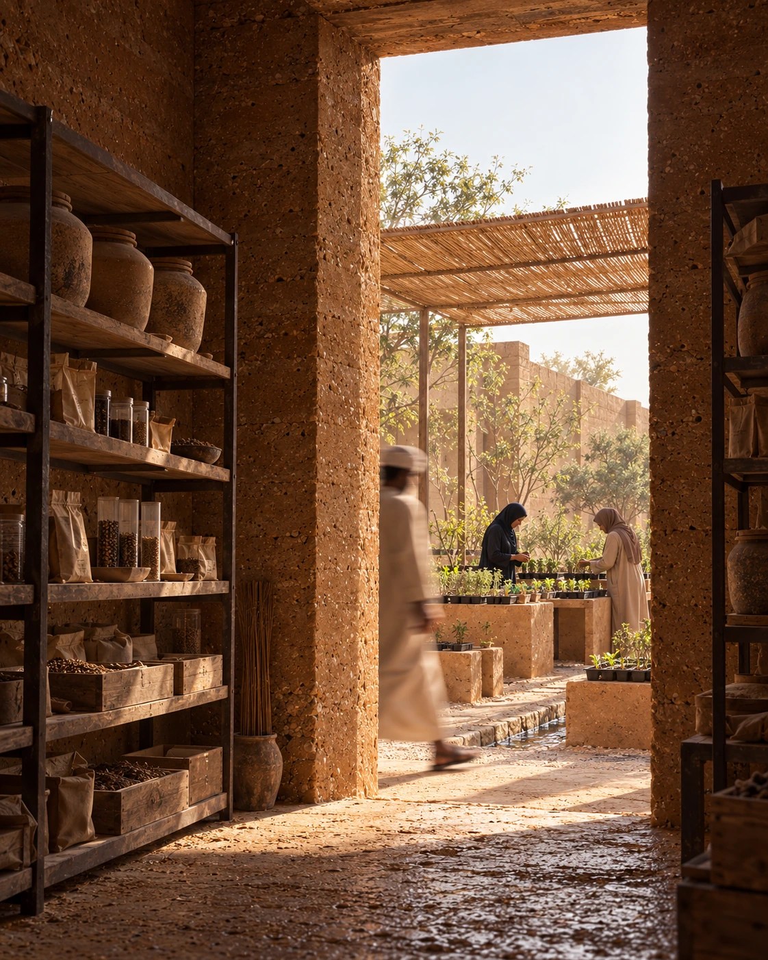 The First Shadow · Great Green Wall: seed room. Cada semilla es una hipótesis de futuro.