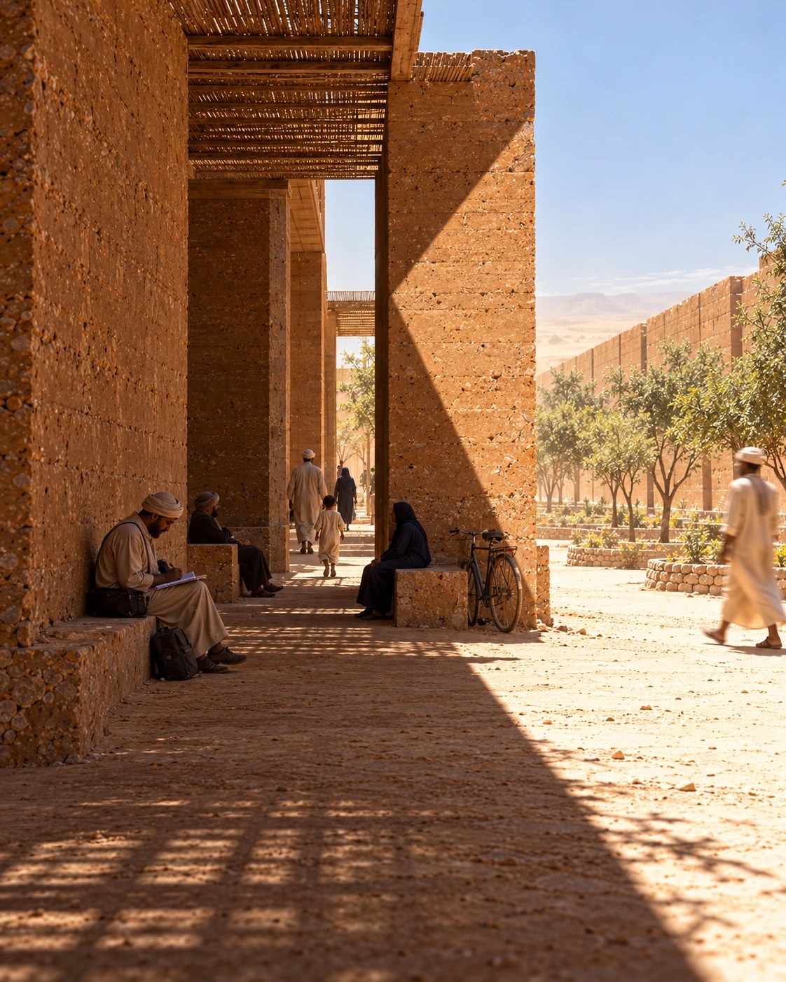 The First Shadow · Great Green Wall: 14 32. Al mediodía, la sombra se convierte en programa público.