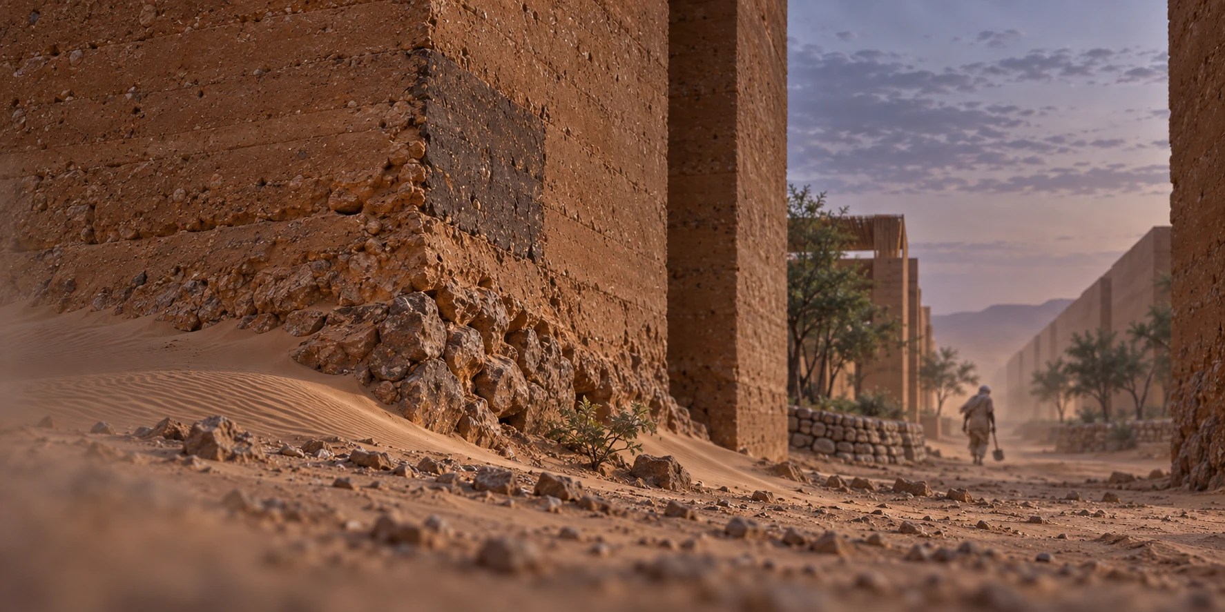 The First Shadow · Great Green Wall: after the wind. Lo que resiste no queda intacto: aprende a ser reparado.