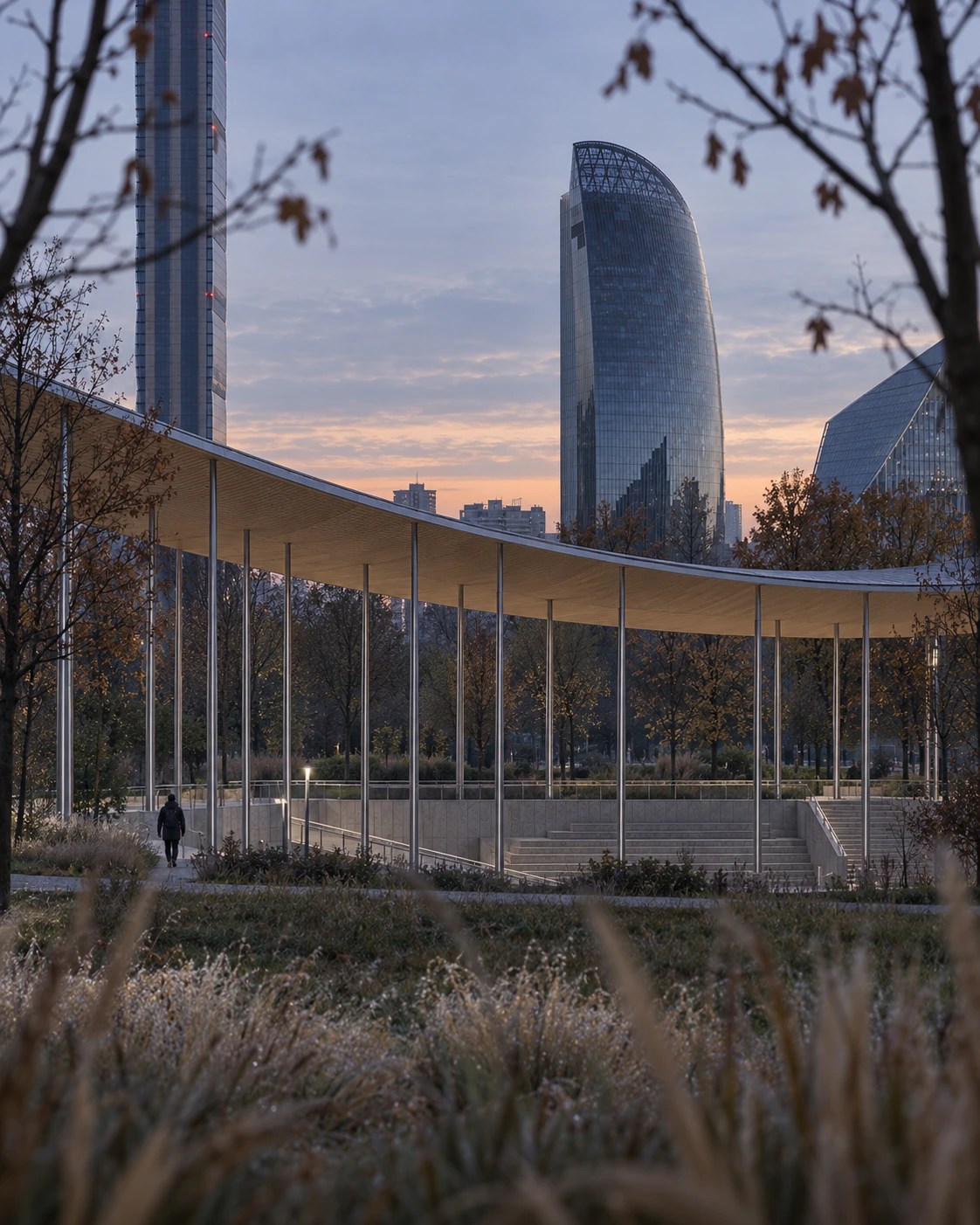 The Sunken City · CityWave Milan: first light. Antes del primer tránsito, la arquitectura vuelve a quedarse sola.