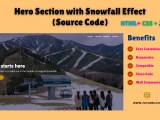 Hero Section With Snowfall Effect Using Html Css And Javascript Jv