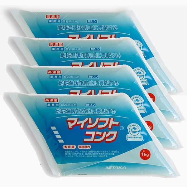 マイソフトコンク 1kgx4袋 ニイタカ薄めて使う洗剤
