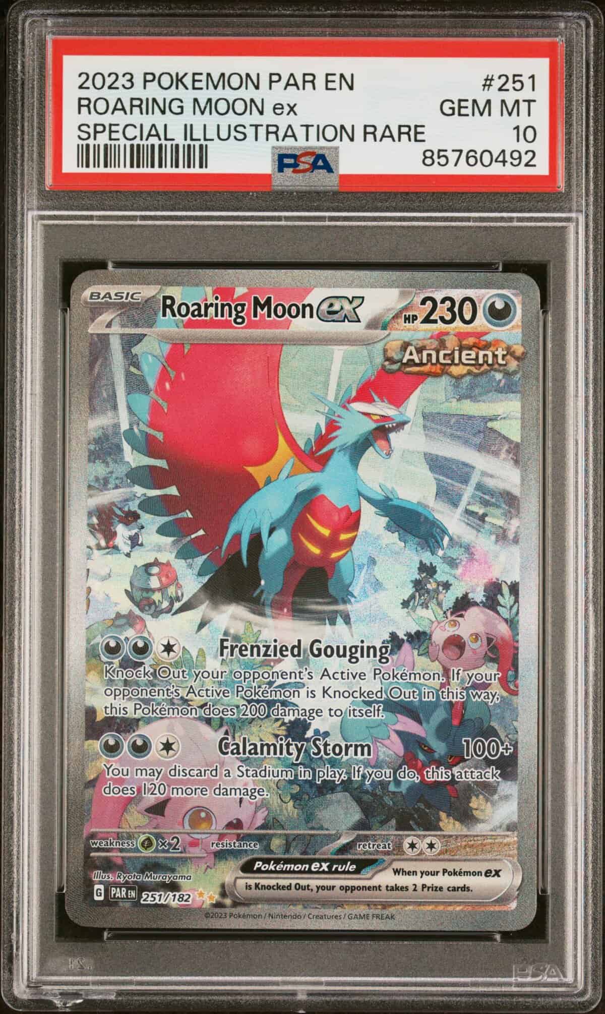 PSA 10] Pokemon Card “Roaring Moon ex” Palden Evolved 251/182