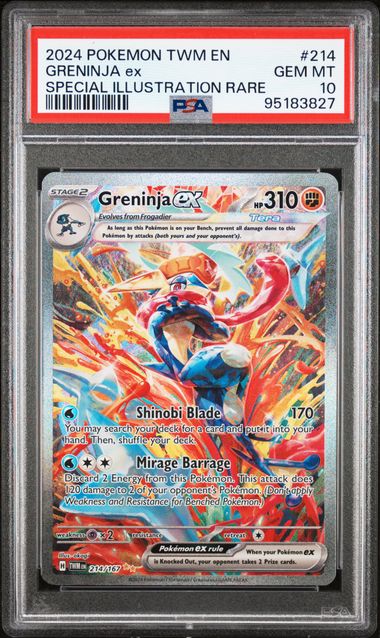 PSA 10] Pokemon Card “Greninja ex” TWM-EN 214/167 English Version