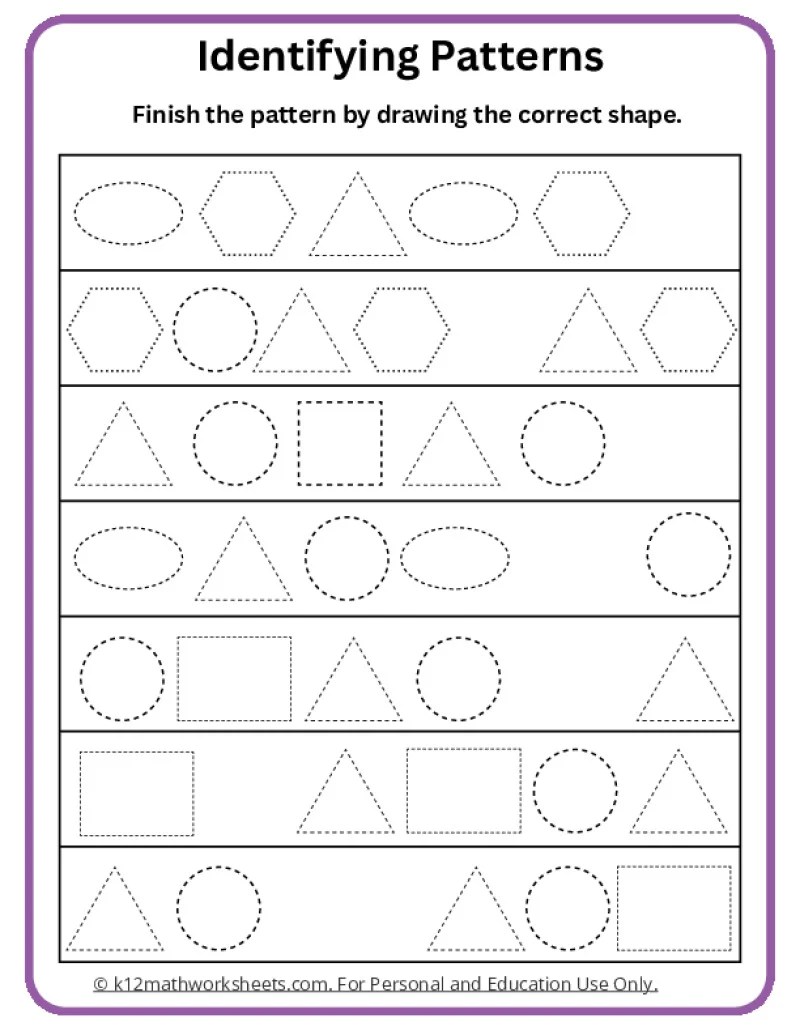 Shapes worksheets