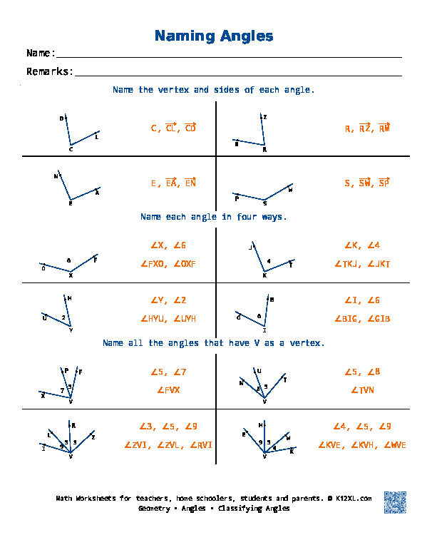 Free geometry worksheets for homeschoolers, students, parents and teachers
