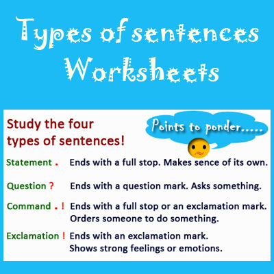 Check out the types of sentences anchor chart and download the free worksheet and . Types Of Sentences Worksheets English Grammar Activities Worksheets