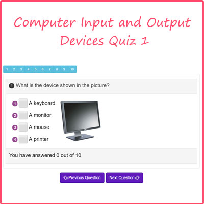 computer input and output devices quiz 1 computer devices examples