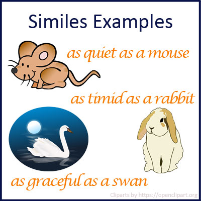 similes examples list of similes english grammar lessons