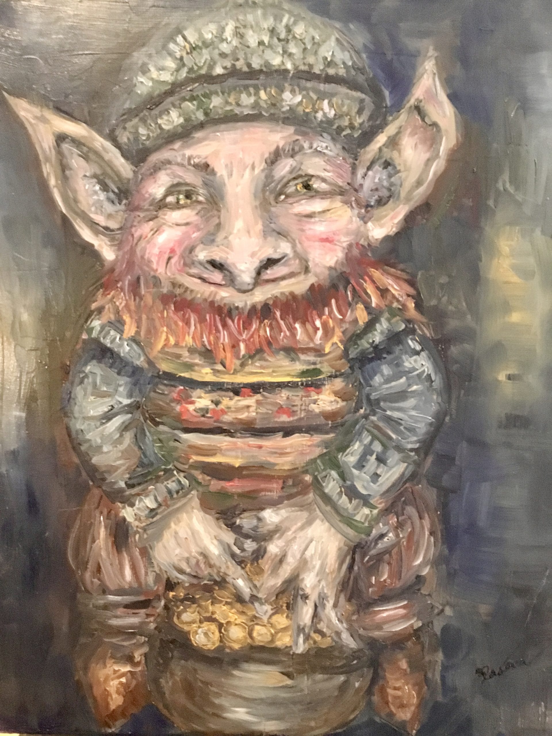 Leprechaun original oil,painting for sale