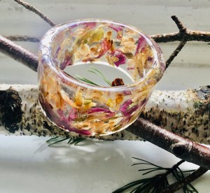 Roses petals bangle, women jewellery gifts