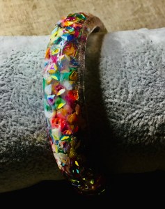 Colourful glitter bangle,handmade jewellery gifts