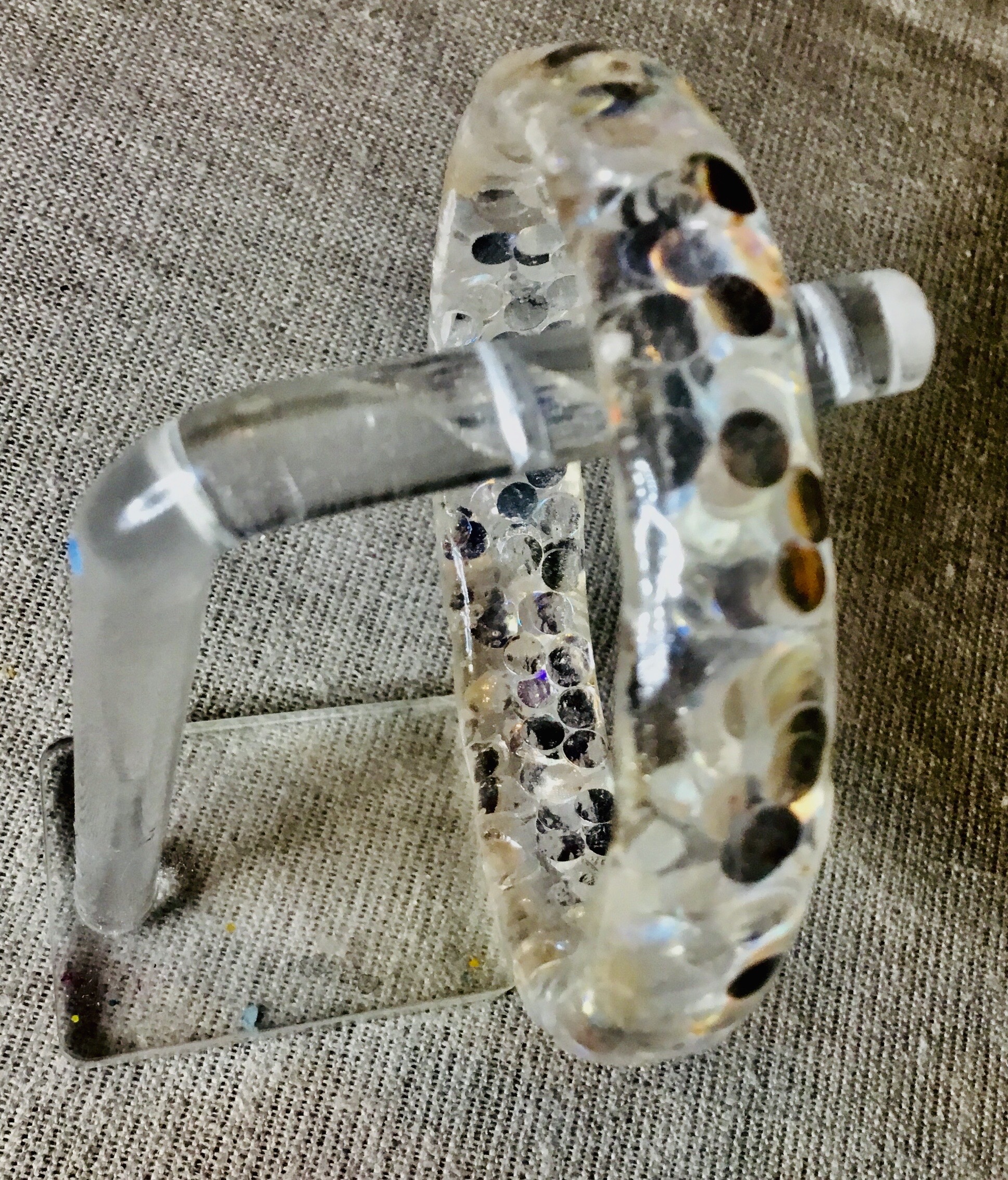 Silver dots bangle,habdmade women jewellery