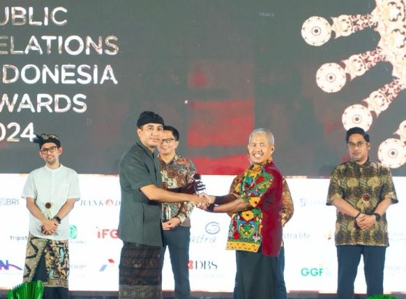 PT Pegadaian meraih 3 penghargaan bergengsi dalam ajang 9th Public Relations Indonesia Awards (PRIA) 2024, yang diselenggarakan di Bali, Kamis (07/3/2024)-kabarbalihits