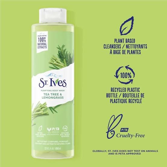 St. Ives Exfoliating Body Wash (Tea Tree & And Lemon Grass) 610ml