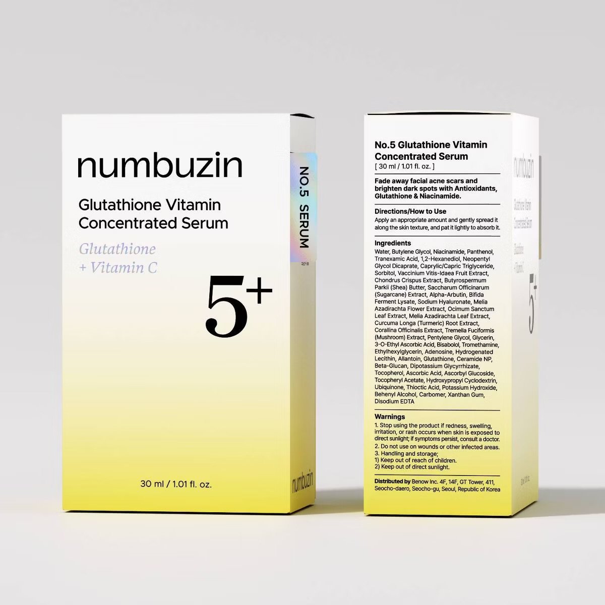 Numbuzin No. 5 Glutathione Vitamin Concentrated Serum 30ml