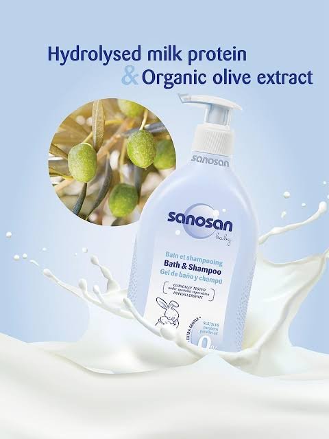 Sanosan Baby Bath & Shampoo 500ml