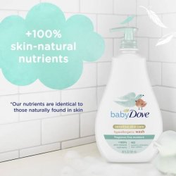Baby Dove Sensitive Skin Care Fragrance Free Moisture Wash 400ml