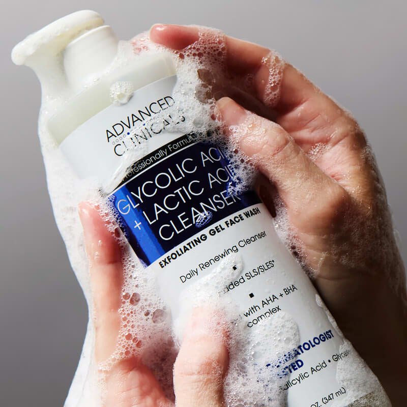 Advanced Clinicals Glycolic Acid + Lactic Acid Cleanser 347ml