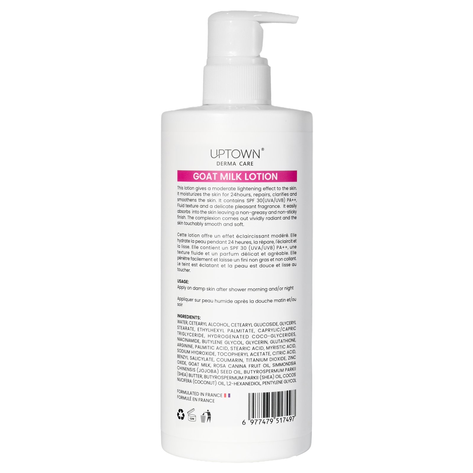 Uptown Derma Care Goatmilk Lotion (Lightening) 500ml