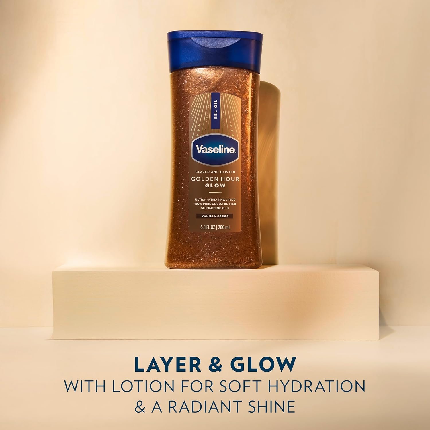 Vaseline Glazed And Glisten Golden Hour Glow Shimmering Oil