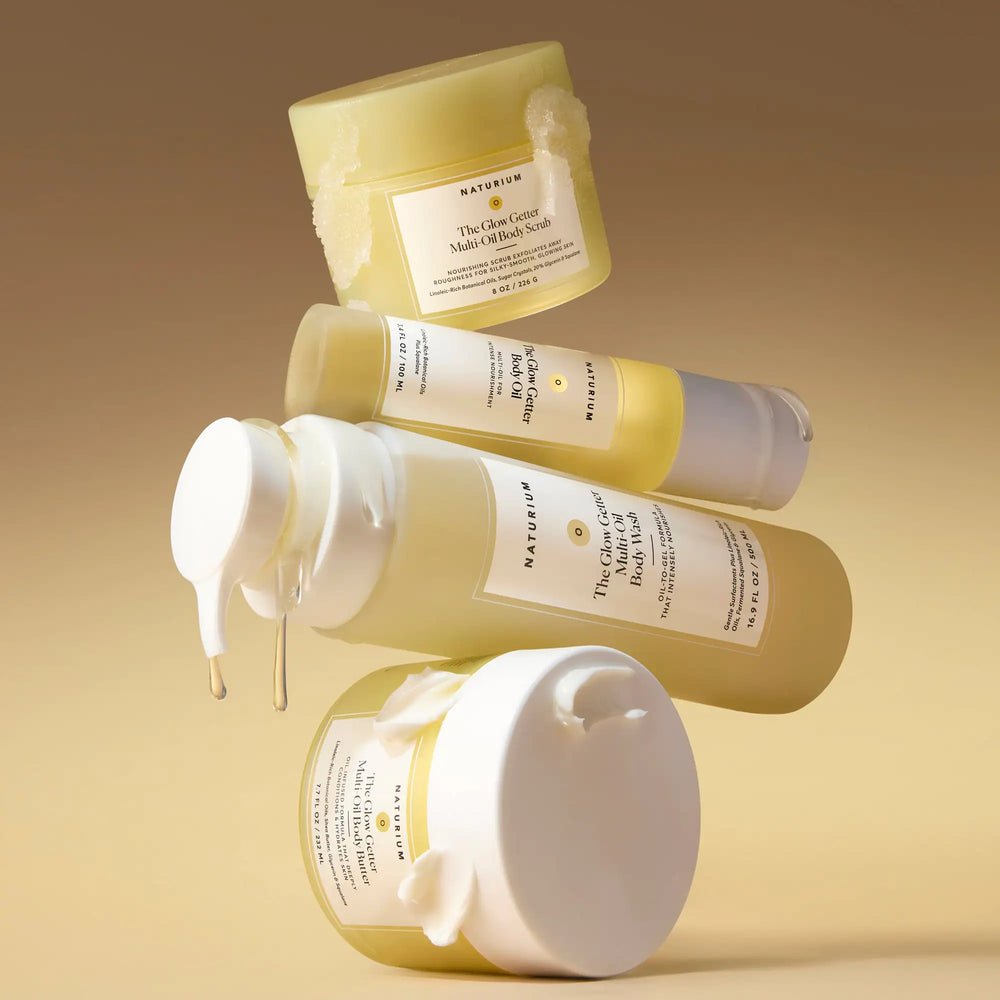 Naturium The Glow Getter Set (500ml Wash + 100ml Oil + 232ml Butter + 226g Scrub)