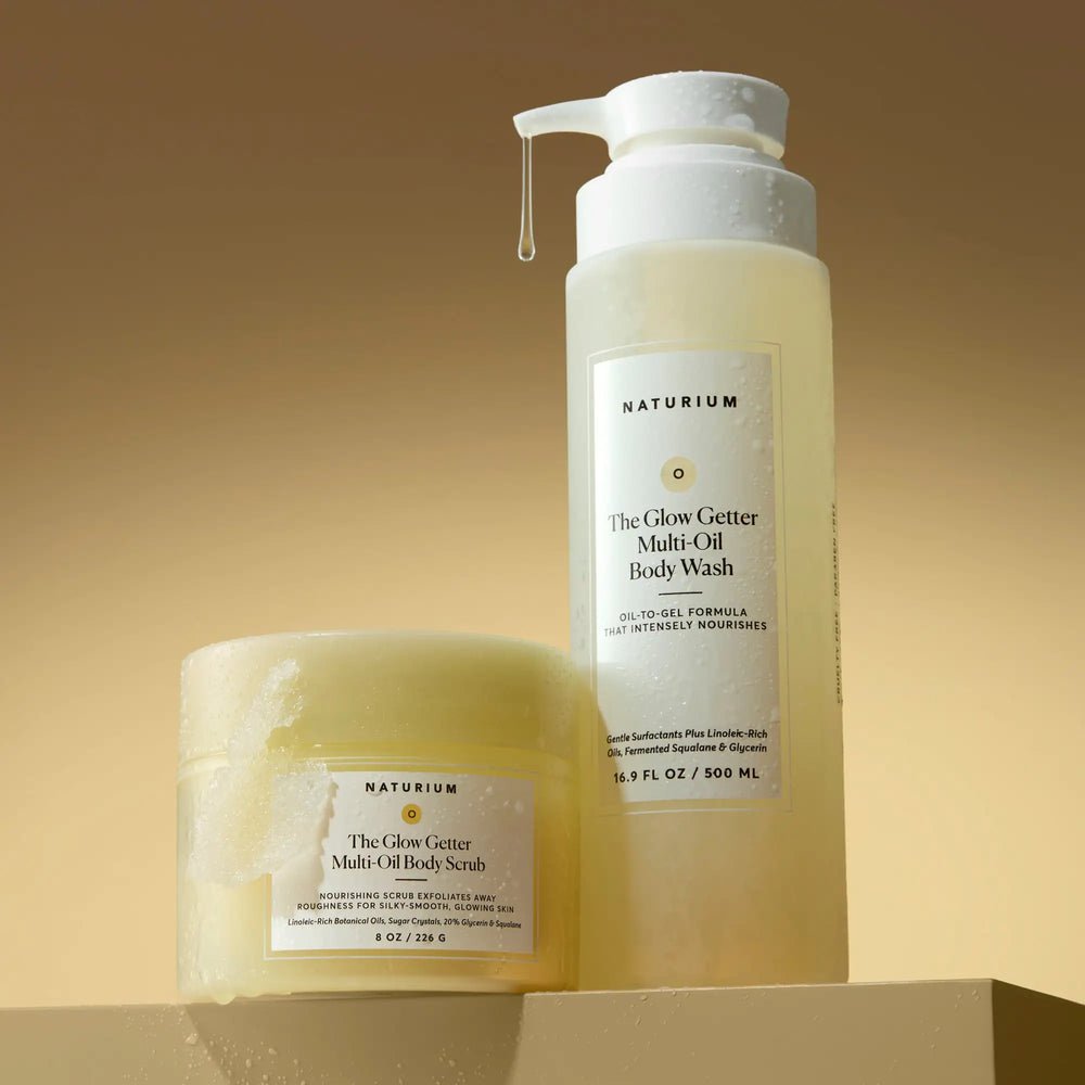 Naturium Glow Getter Shower Combo (500ml Wash + 226g Scrub)