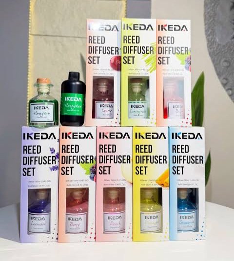 Ikeda Reed Diffuser Set  (Diffuser 160ml + Refill 250ml)